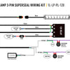 LAZER Single-Lamp Wiring Kit - (3-Pin, Superseal, 12V)