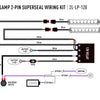 LAZER Two-Lamp Wiring Kit (2-Pin, Superseal, 12V)