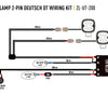 LAZER Two-Lamp Wiring Kit - (2 Pin, Deutsch DT, 12V)