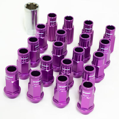 WORK Wheel Nuts and Locking Nuts Set M12X1.25 - Open end - Purple